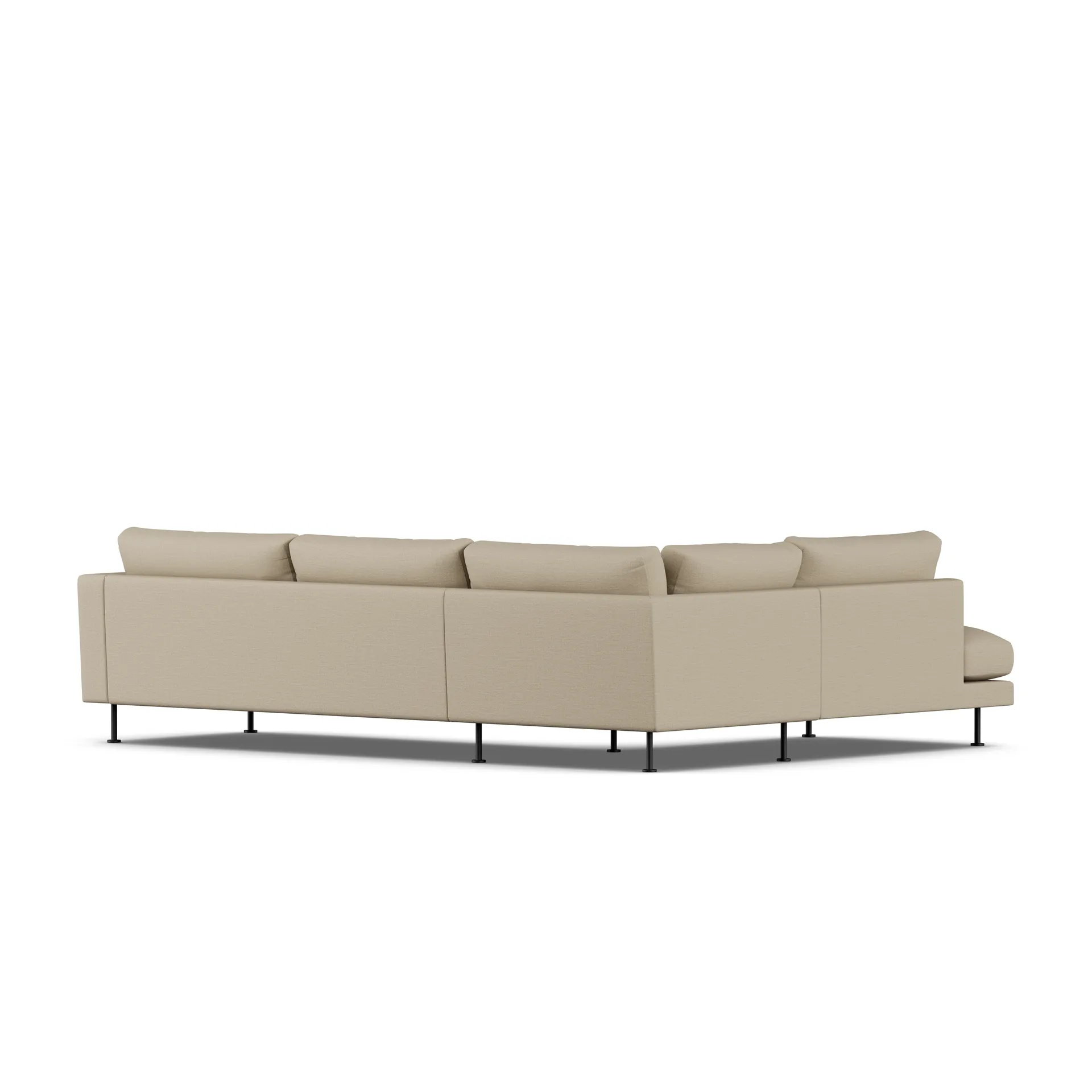 Bredhult sofa, Same Sand 6672-svart stål, 3-seters A2 1898