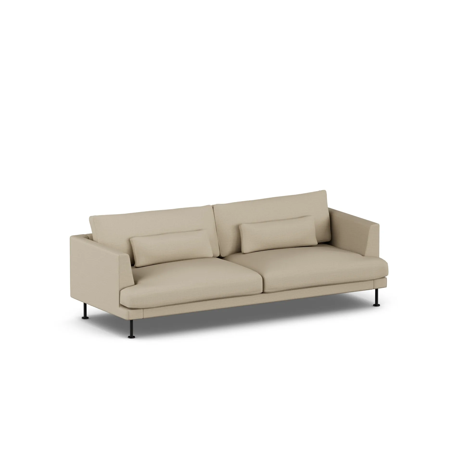 Bredhult sofa, Same Sand 6672-svart stål, 3-seters 1898