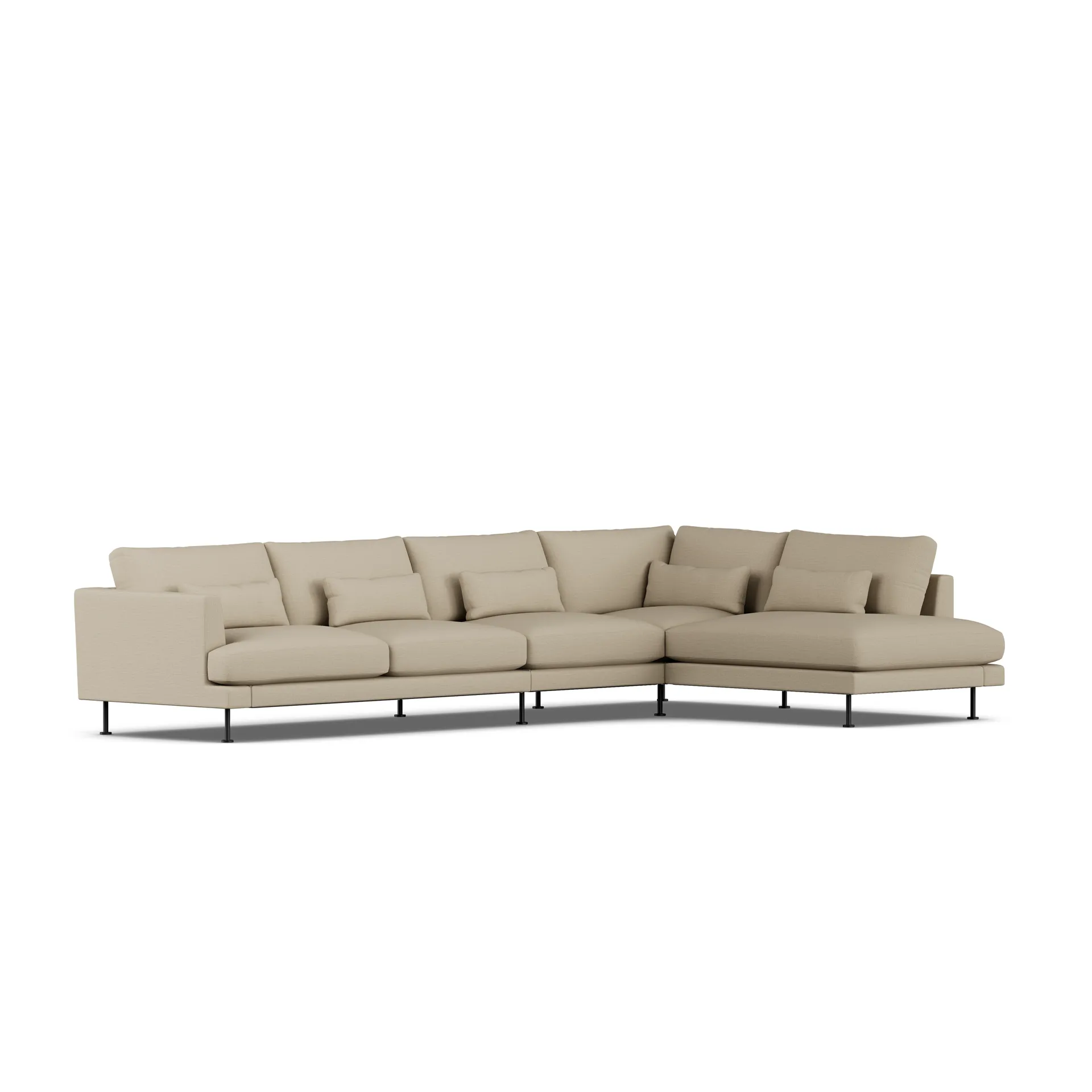 Bredhult sofa, Same Sand 6672-svart stål, 4-seters B1 1898