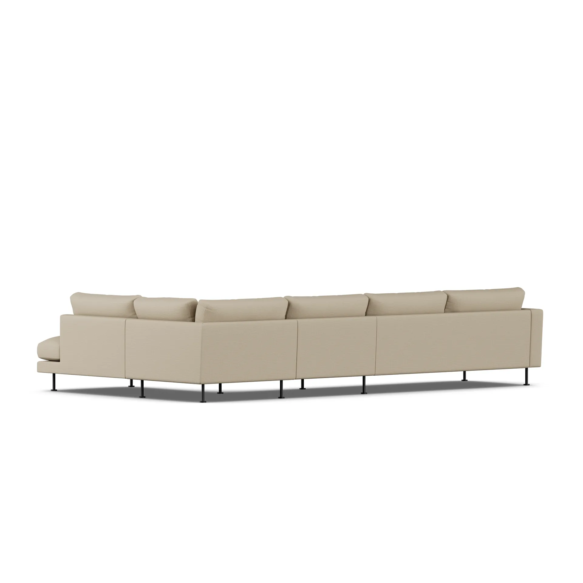 Bredhult sofa, Same Sand 6672-svart stål, 4-seters B1 1898