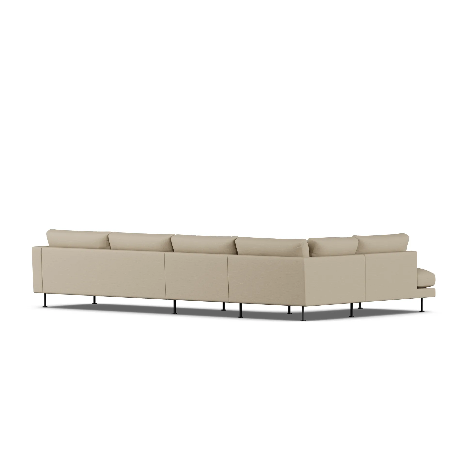 Bredhult sofa, Same Sand 6672-svart stål, 4-seters B2 1898