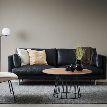 Haga 3-seters sofa - Skinn sevilla sort, metallben - 1898