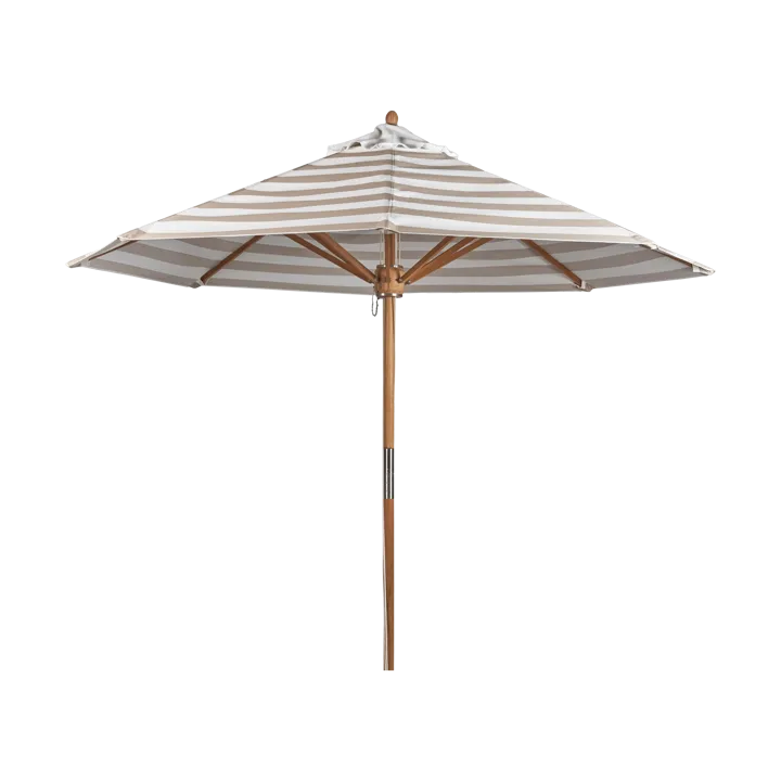 Hisshult parasoll Ø270 cm - Beige stripe-teak - 1898