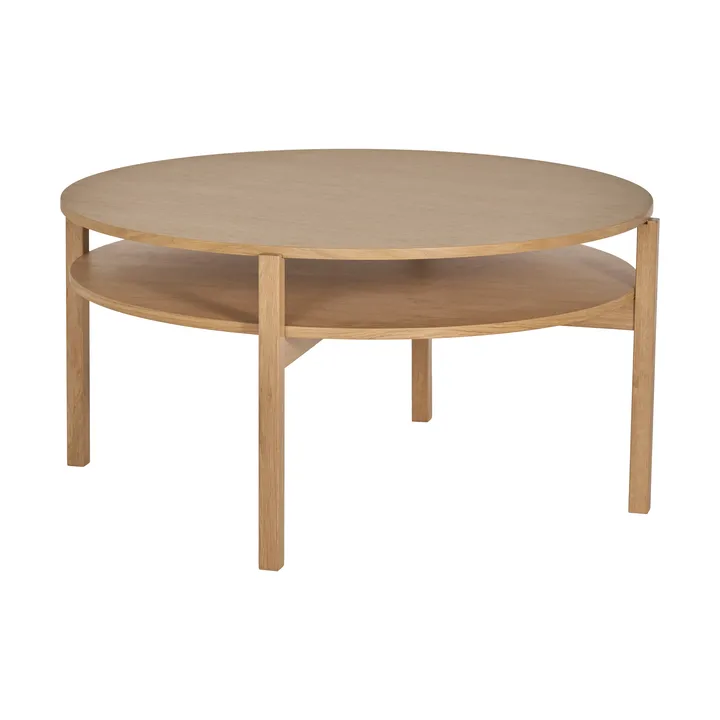 Lid sofabord - Hvitpigmentert eik, Ø90 cm - 1898