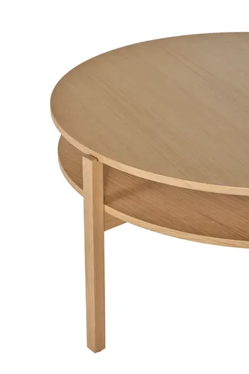 Lid sofabord - Hvitpigmentert eik, Ø90 cm - 1898