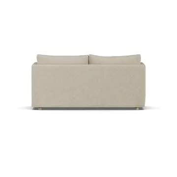 Linnevik sofa - Bern beige 0341-hvitoljet eik, 2-seters, med skjørt - 1898