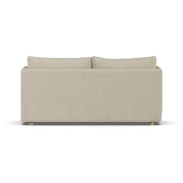 Linnevik sofa - Bern beige 0341-hvitoljet eik, 2-seters, med skjørt - 1898