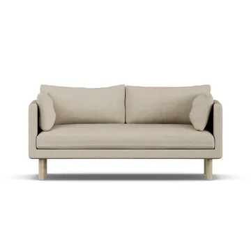 Linnevik sofa - Bern Beige 0341-hvitoljet eik, 2-seters, uten skjørt - 1898