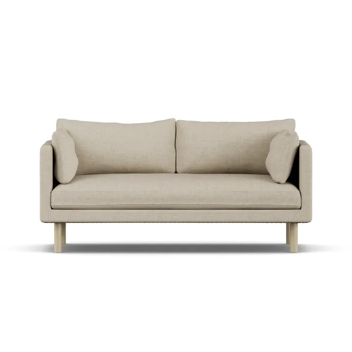 Linnevik sofa - Bern Beige 0341-hvitoljet eik, 2-seters, uten skjørt - 1898