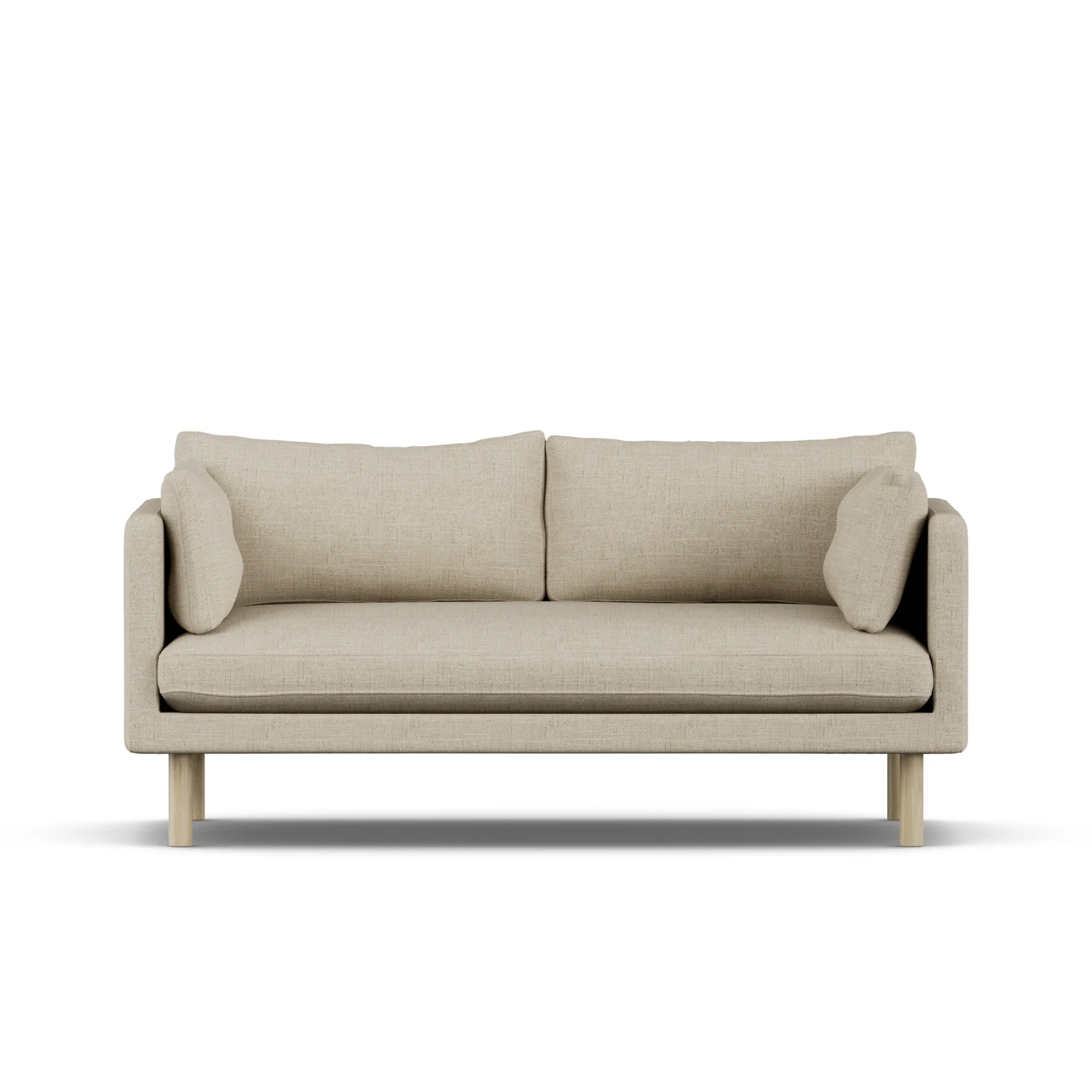 Linnevik sofa, Bern Beige 0341-hvitoljet eik, 2-seters 1898
