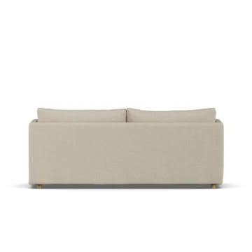 Linnevik sofa - Bern Beige 0341-hvitoljet eik, 3-seters, med skjørt - 1898