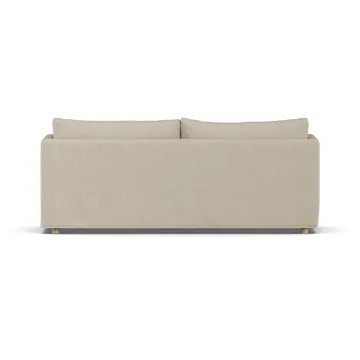 Linnevik sofa - Bern Beige 0341-hvitoljet eik, 3-seters, med skjørt - 1898