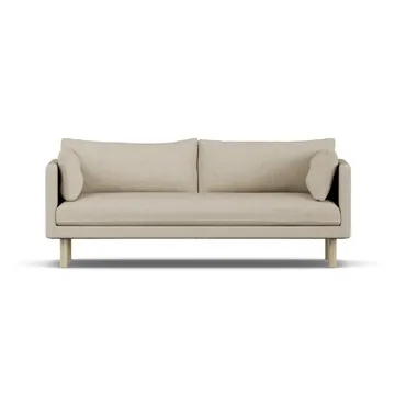 Linnevik sofa - Bern Beige 0341-hvitoljet eik, 3-seters, uten skjørt - 1898