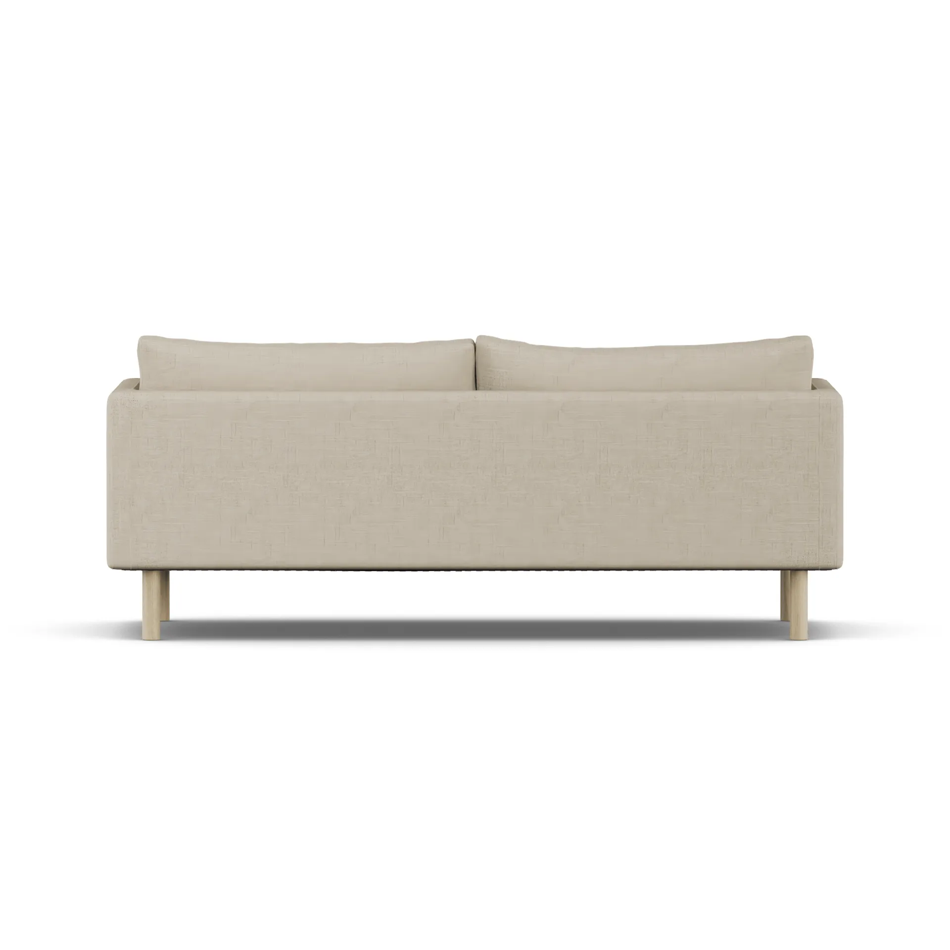 Linnevik sofa, Bern Beige 0341-hvitoljet eik, 3-seters, uten skjørt 1898