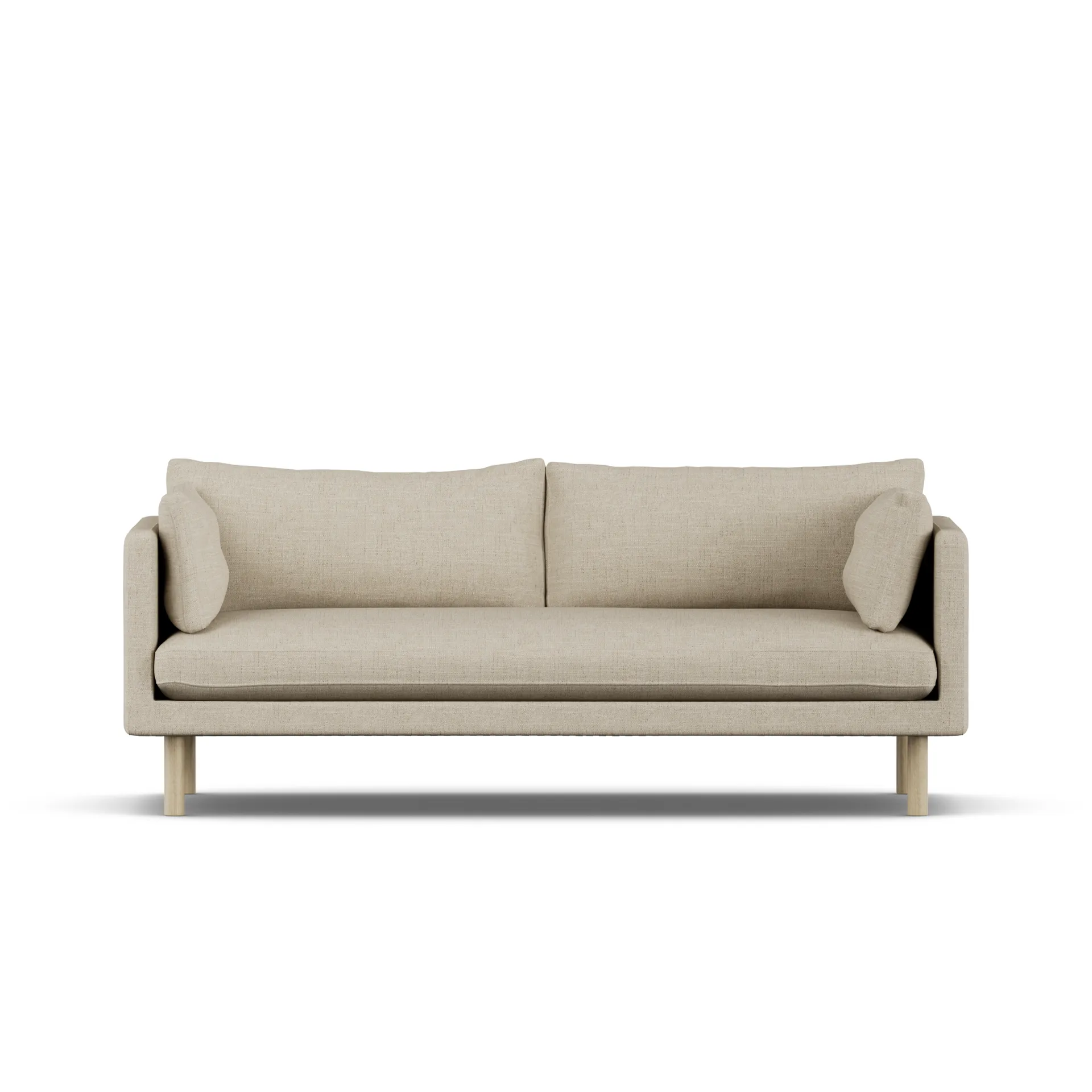 Linnevik sofa, Bern Beige 0341-hvitoljet eik, 3-seters 1898