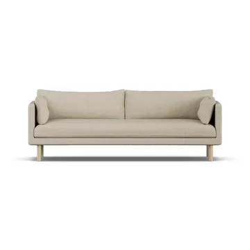 Linnevik sofa - Bern Beige 0341-hvitoljet eik, 4-seters, uten skjørt - 1898
