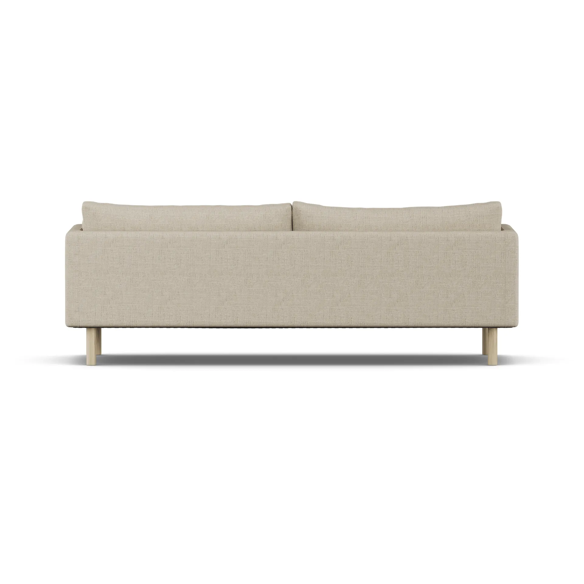Linnevik sofa, Bern Beige 0341-hvitoljet eik, 4-seters, uten skjørt 1898