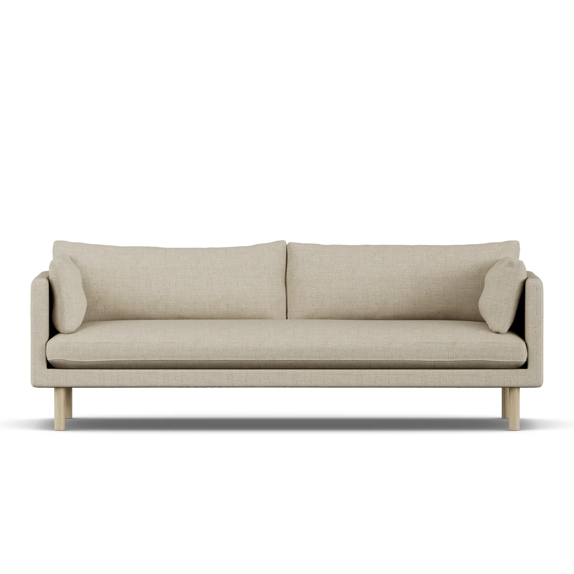 Linnevik sofa, Bern Beige 0341-hvitoljet eik, 4-seters 1898