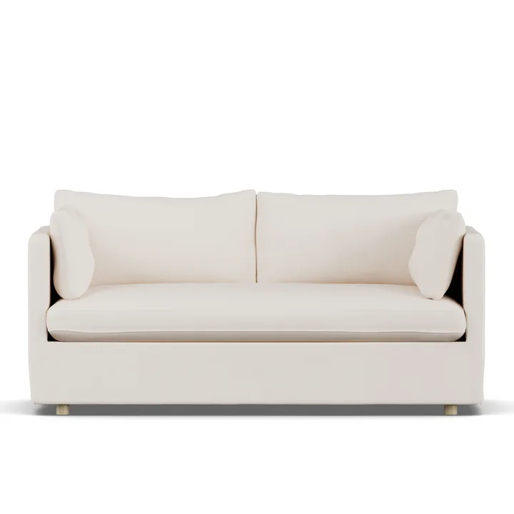 Linnevik sofa - Caleido Beige 9600-hvitoljet eik, 2-seters, med skjørt - 1898