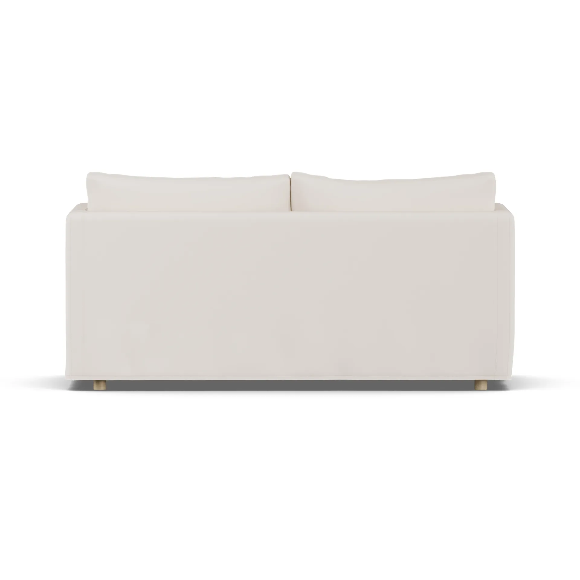 Linnevik sofa, Caleido Beige 9600-hvitoljet eik, 2-seters, med skjørt 1898