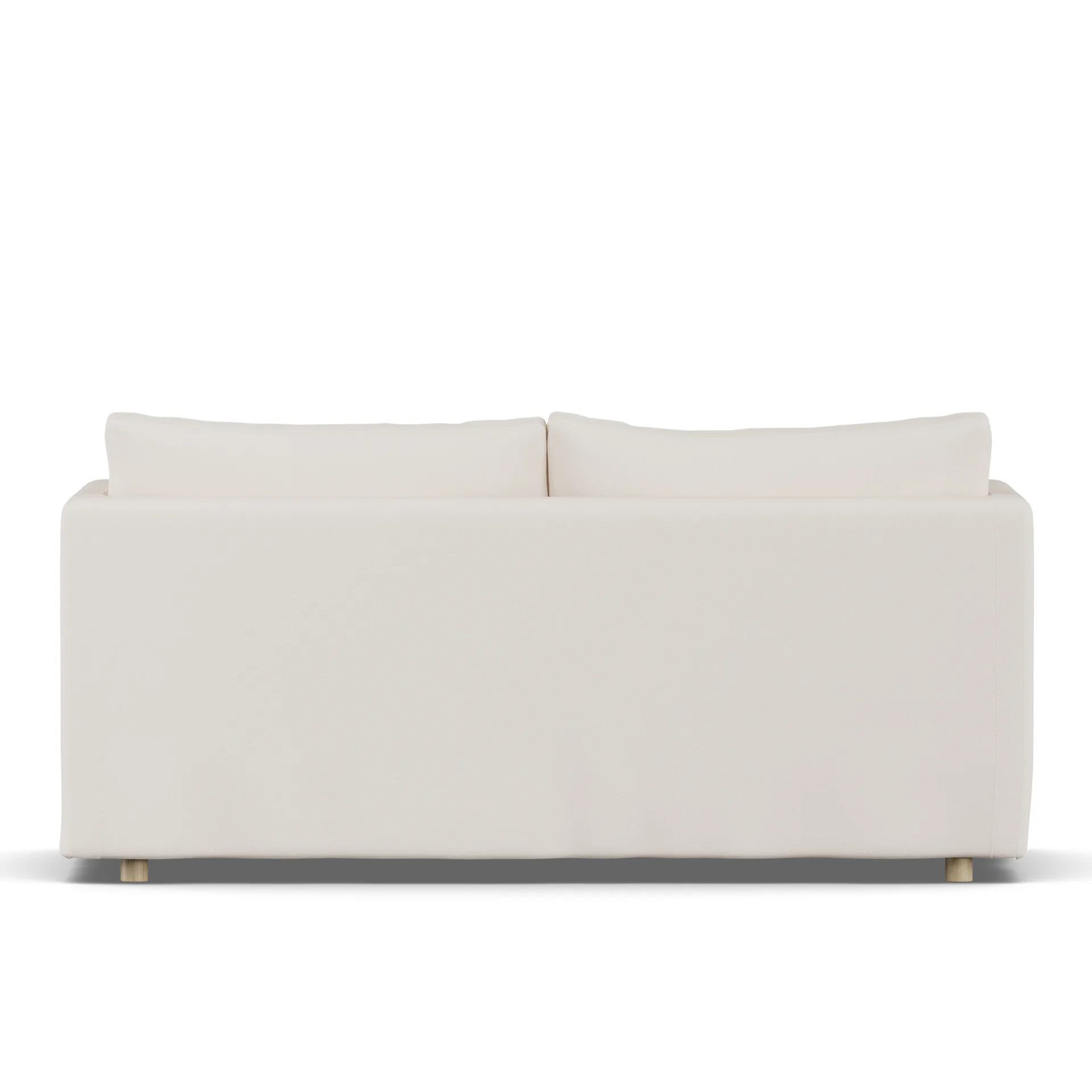 Linnevik sofa, Caleido Beige 9600-hvitoljet eik, 2-seters, med skjørt 1898