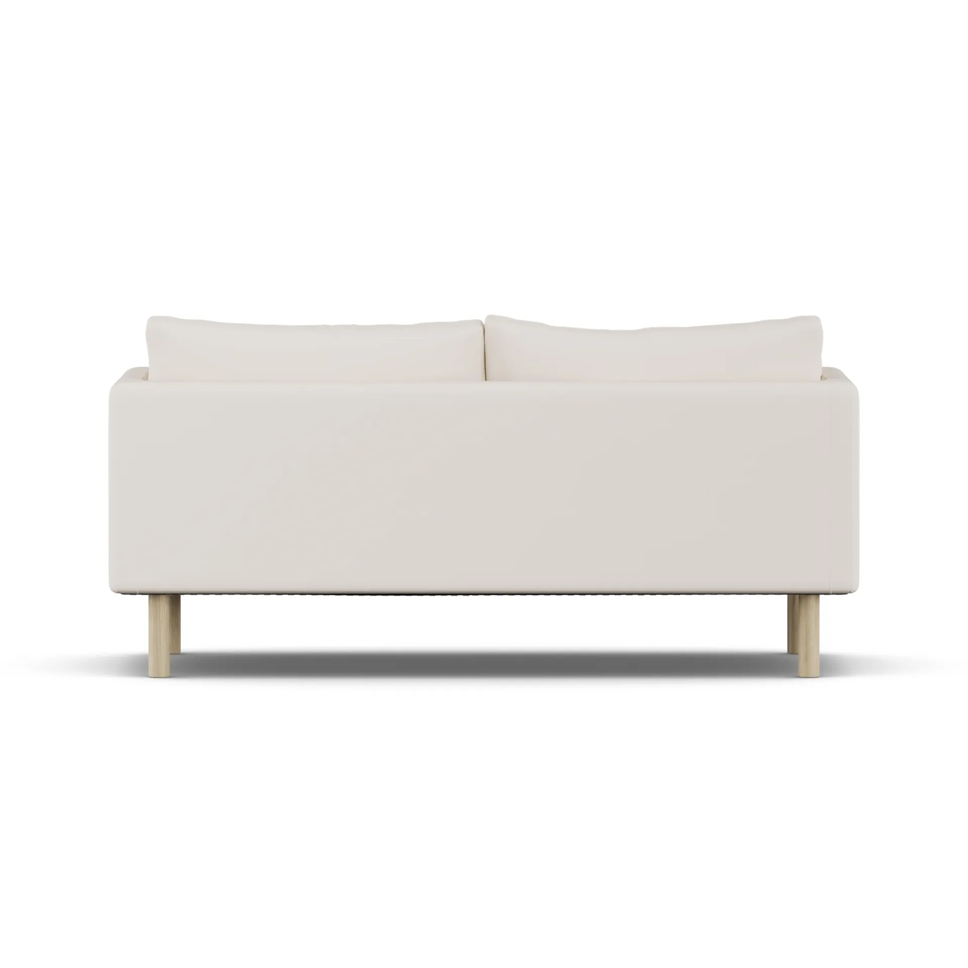 Linnevik sofa, Caleido Beige 9600-hvitoljet eik, 2-seters, uten skjørt 1898