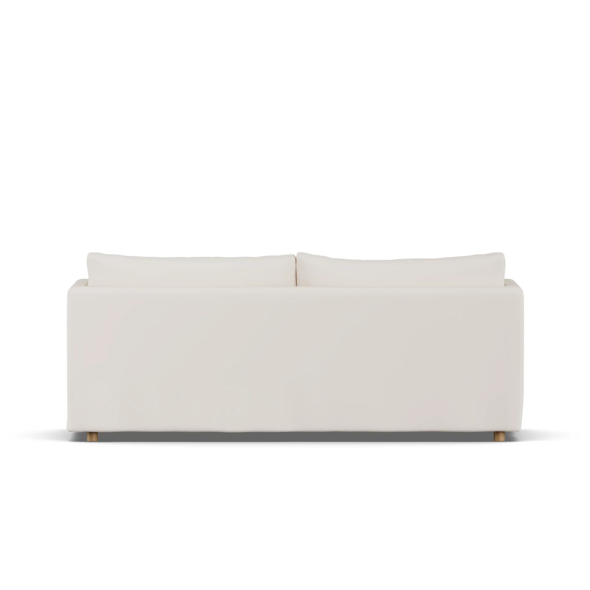 Linnevik sofa, Caleido beige 9600-hvitoljet eik, 3-seters, med skjørt 1898