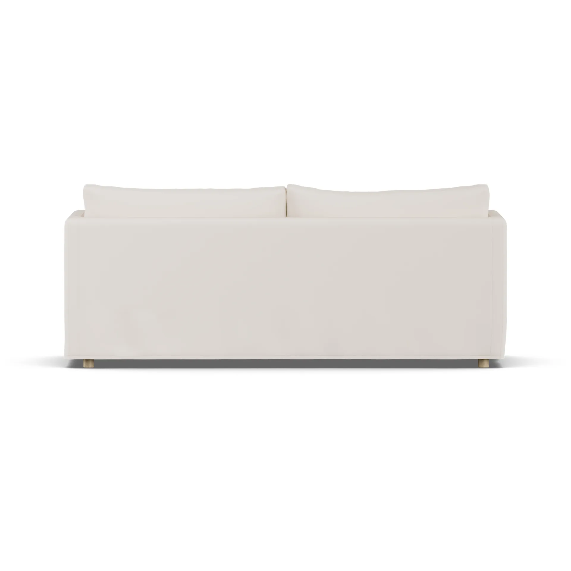 Linnevik sofa, Caleido beige 9600-hvitoljet eik, 3-seters, med skjørt 1898