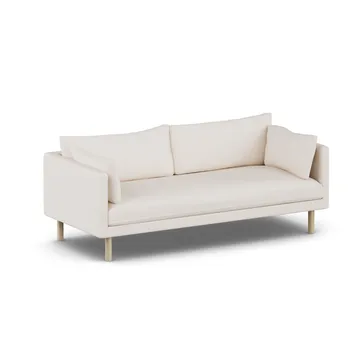 Linnevik sofa - Caleido Beige 9600-hvitoljet eik, 3-seters, uten skjørt - 1898