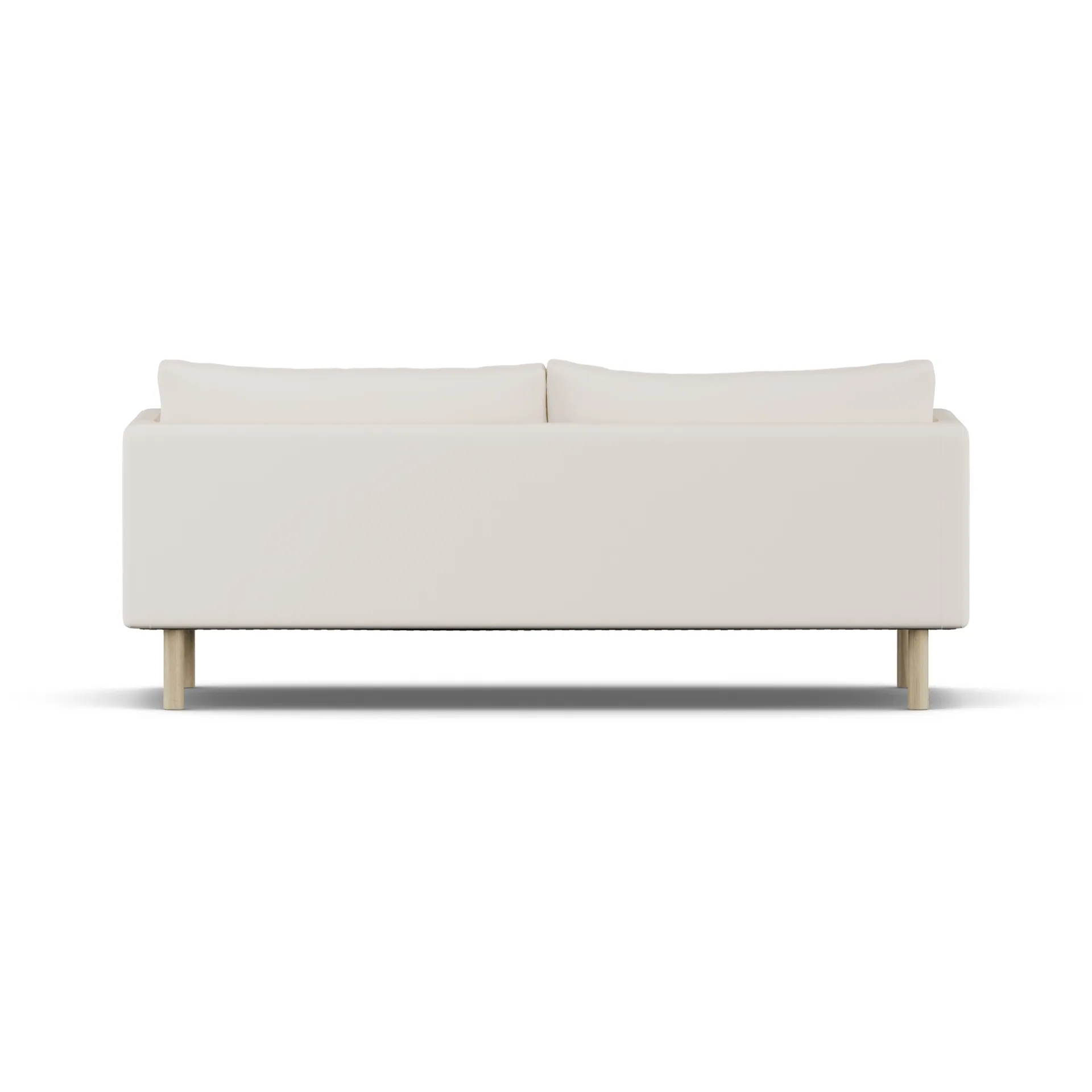 Linnevik sofa, Caleido Beige 9600-hvitoljet eik, 3-seters, uten skjørt 1898