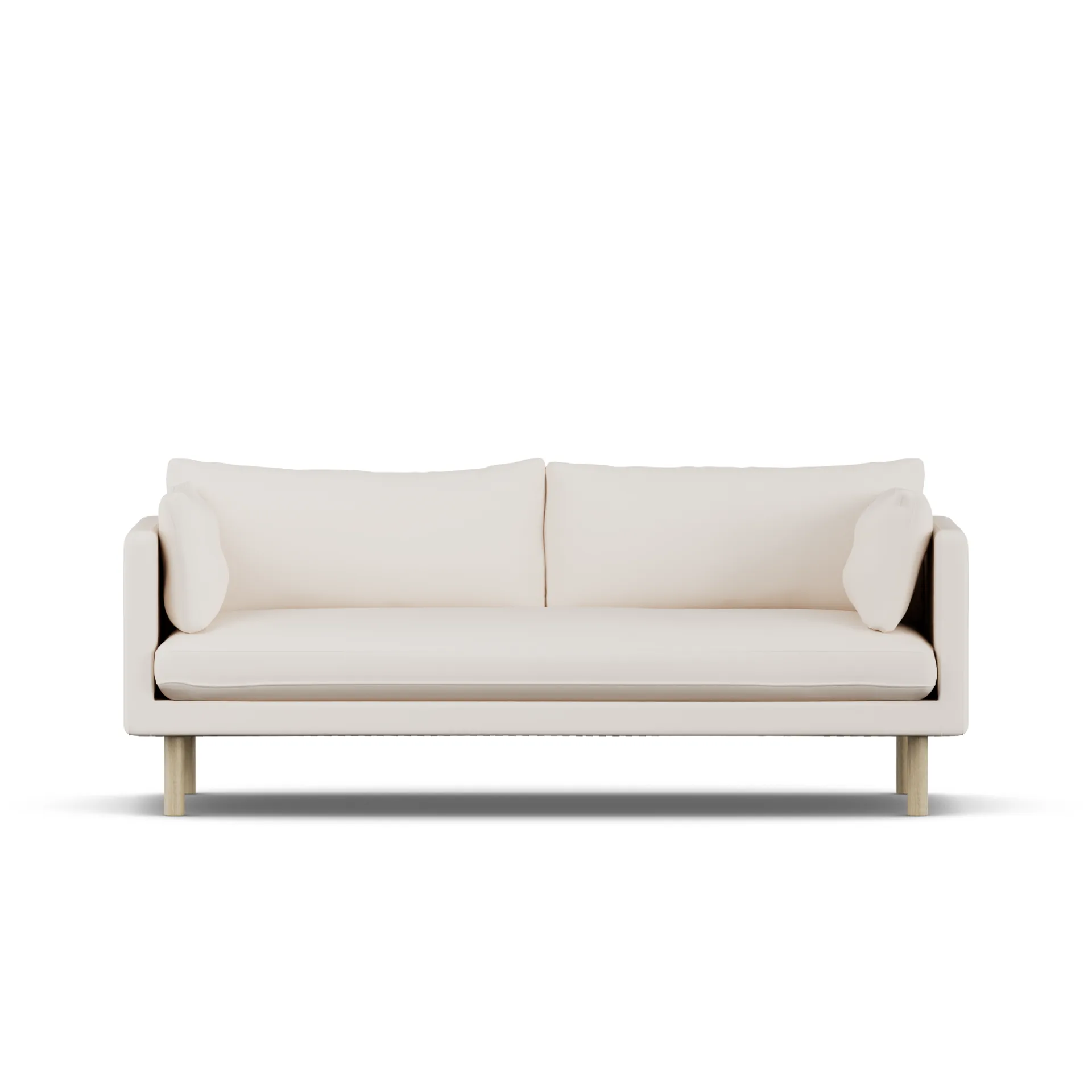 Linnevik sofa, Caleido Beige 9600-hvitoljet eik, 3-seters 1898