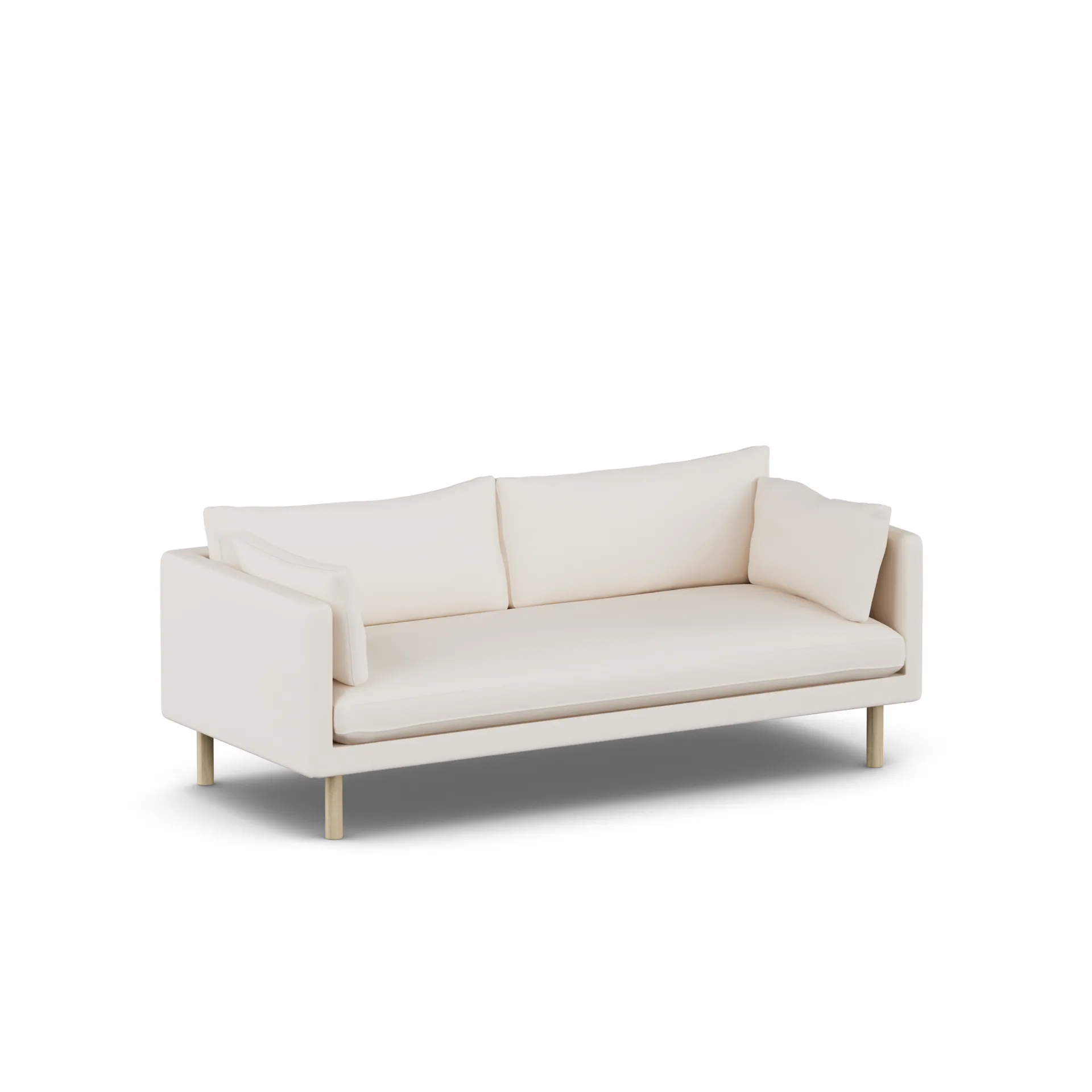 Linnevik sofa, Caleido Beige 9600-hvitoljet eik, 3-seters 1898