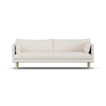 Linnevik sofa - Caleido Beige 9600-hvitoljet eik, 4-seters, uten skjørt - 1898