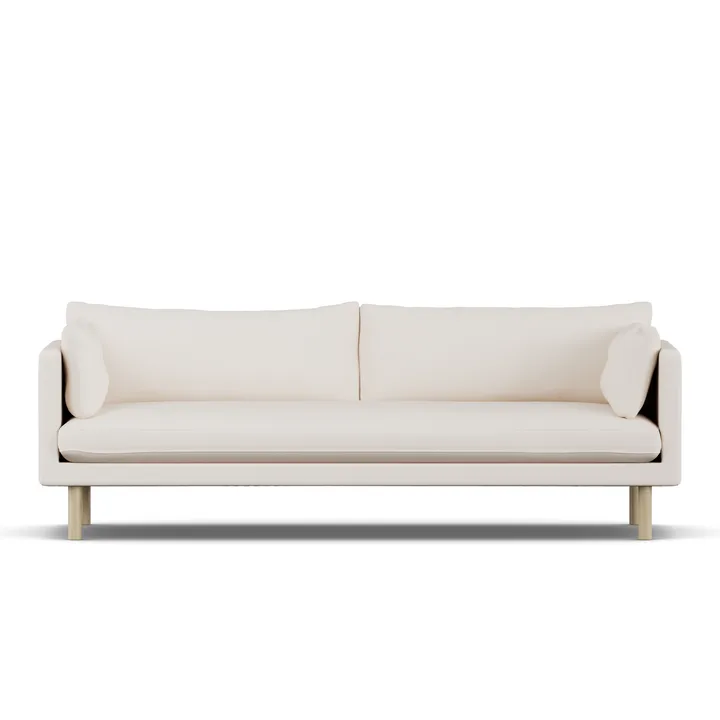 Linnevik sofa - Caleido Beige 9600-hvitoljet eik, 4-seters - 1898