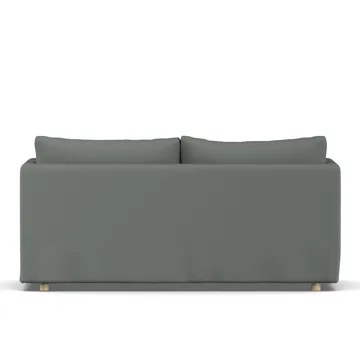 Linnevik sofa - Caleido Grey 1240-hvitoljet eik, 2-seters, med skjørt - 1898
