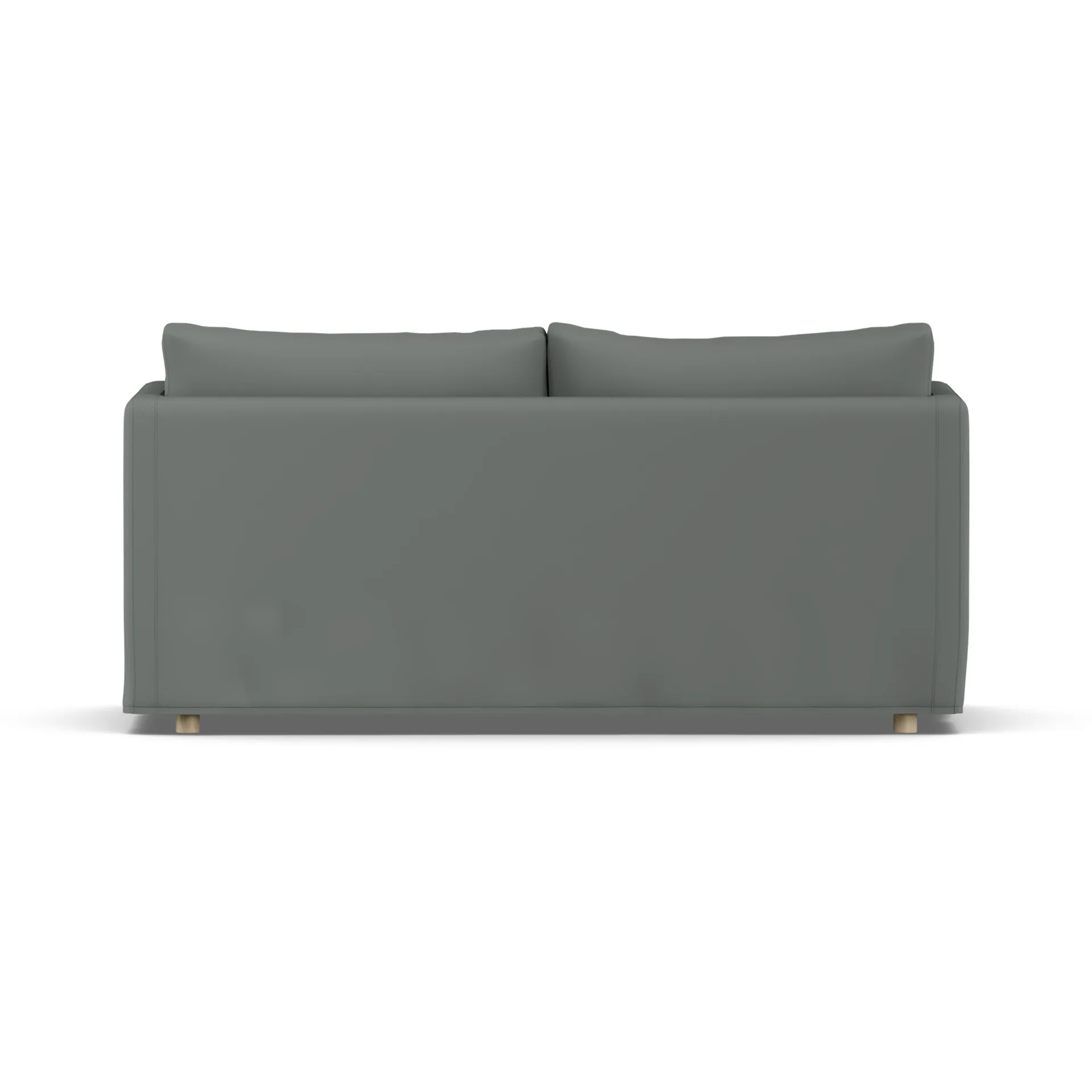 Linnevik sofa, Caleido Grey 1240-hvitoljet eik, 2-seters, med skjørt 1898