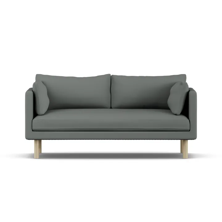 Linnevik sofa - Caleido Grey 1240-hvitoljet eik, 2-seters, uten skjørt - 1898
