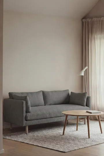 Linnevik sofa - Caleido Grey 1240-hvitoljet eik, 2-seters, uten skjørt - 1898