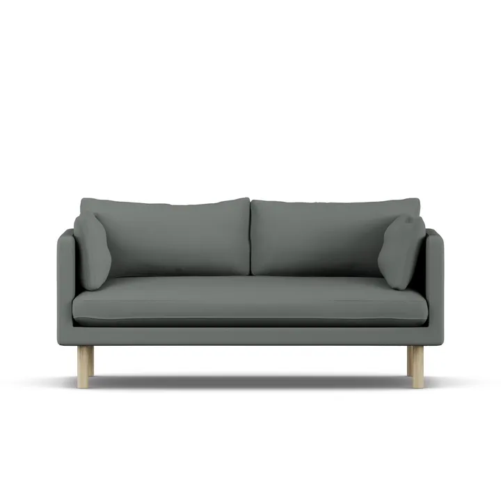Linnevik sofa - Caleido Grey 1240-hvitoljet eik, 2-seters - 1898