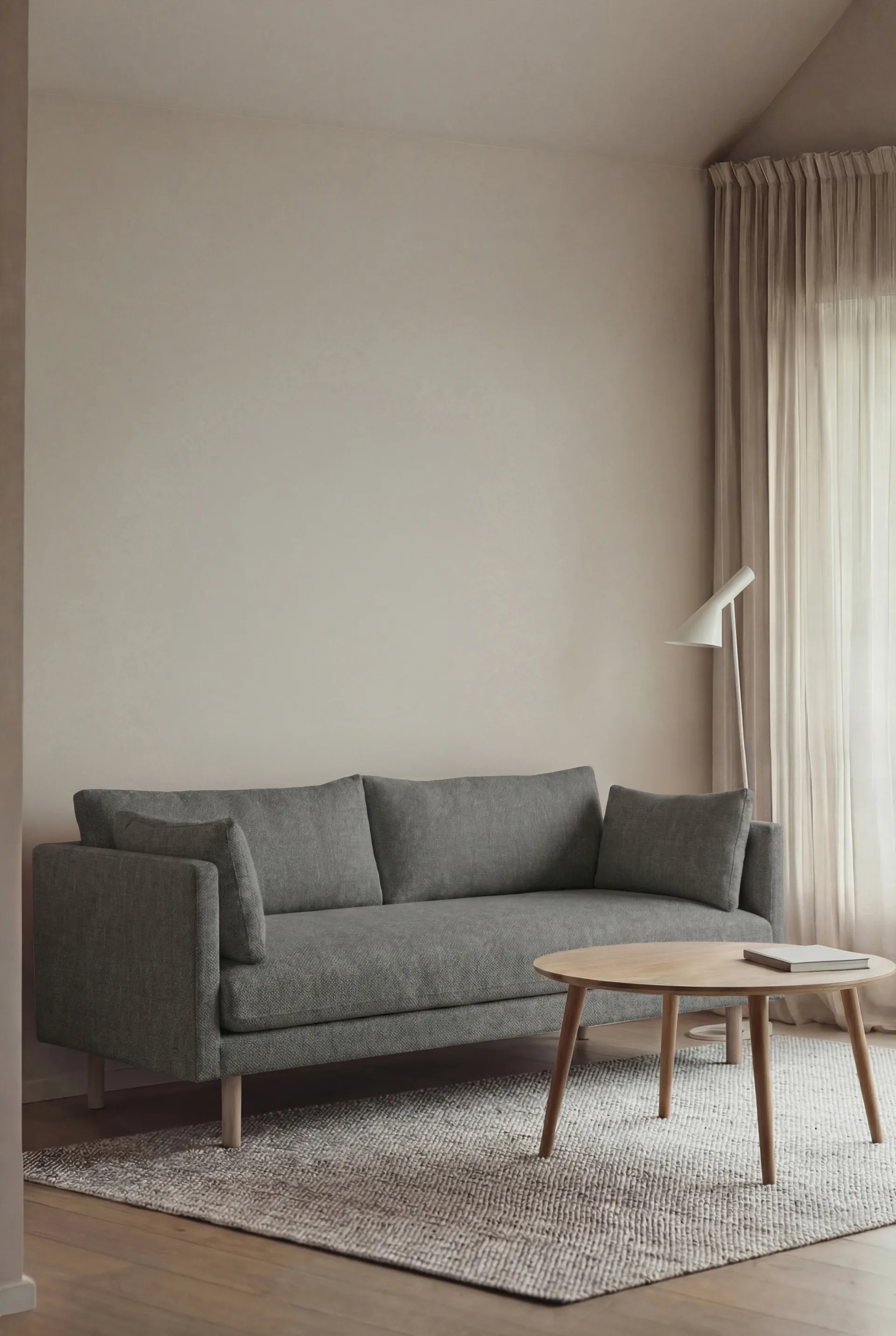 Linnevik sofa, Caleido Grey 1240-hvitoljet eik, 2-seters 1898