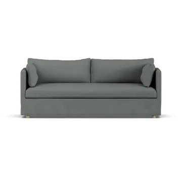 Linnevik sofa - Caleido Grey 1240-hvitoljet eik, 3-seters, med skjørt - 1898