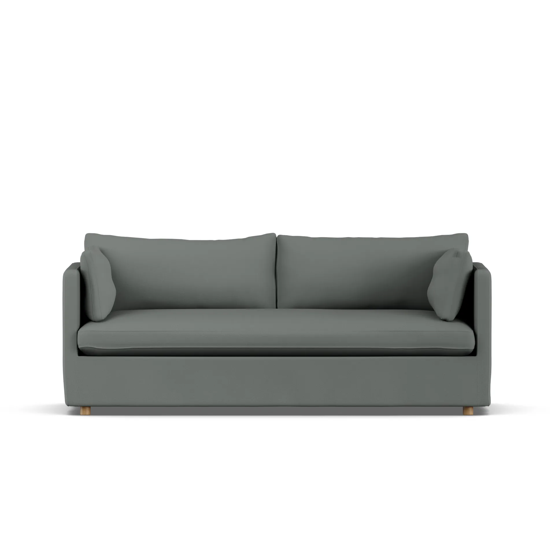 Linnevik sofa, Caleido Grey 1240-hvitoljet eik, 3-seters, med skjørt 1898