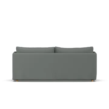 Linnevik sofa - Caleido Grey 1240-hvitoljet eik, 3-seters, med skjørt - 1898