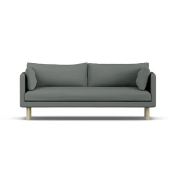 Linnevik sofa - Caleido Grey 1240-hvitoljet eik, 3-seters, uten skjørt - 1898