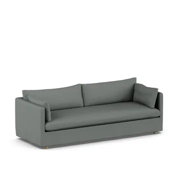 Linnevik sofa - Caleido grey 1240-hvitoljet eik, 4-seters, med skjørt - 1898