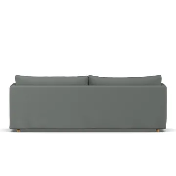 Linnevik sofa - Caleido grey 1240-hvitoljet eik, 4-seters, med skjørt - 1898