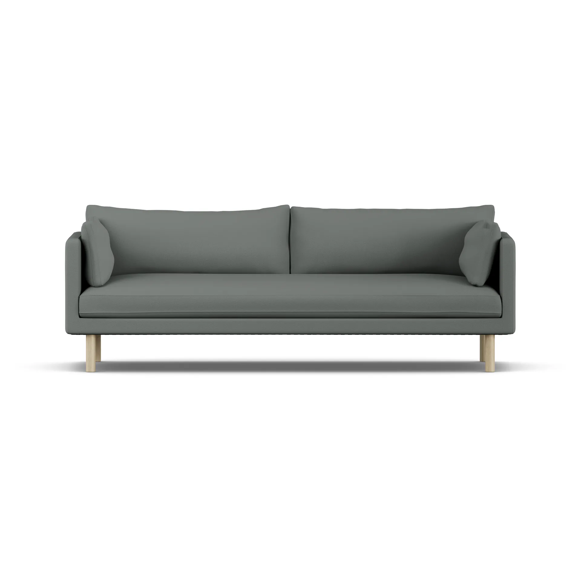Linnevik sofa, Caleido Grey 1240-hvitoljet eik, 4-seters, uten skjørt 1898