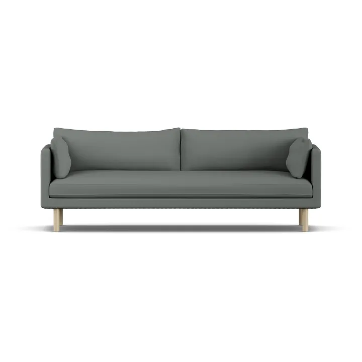 Linnevik sofa - Caleido Grey 1240-hvitoljet eik, 4-seters, uten skjørt - 1898