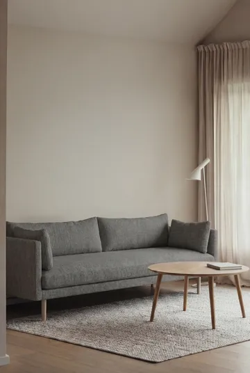 Linnevik sofa - Caleido Grey 1240-hvitoljet eik, 4-seters, uten skjørt - 1898