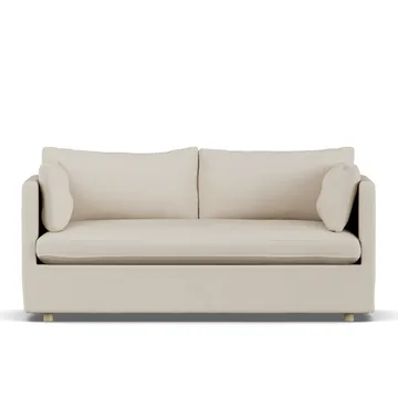 Linnevik sofa - Jump Beige 1956-hvitoljet eik, 2-seters, med skjørt - 1898